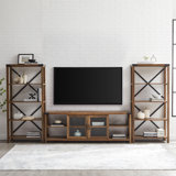 Kaydience Francine Metal X Open Storage Entertainment Centre for TVs up to 80"