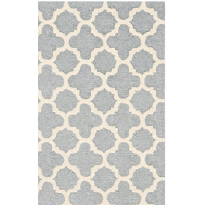 Tapis argent / ivoire Cannen Ilion