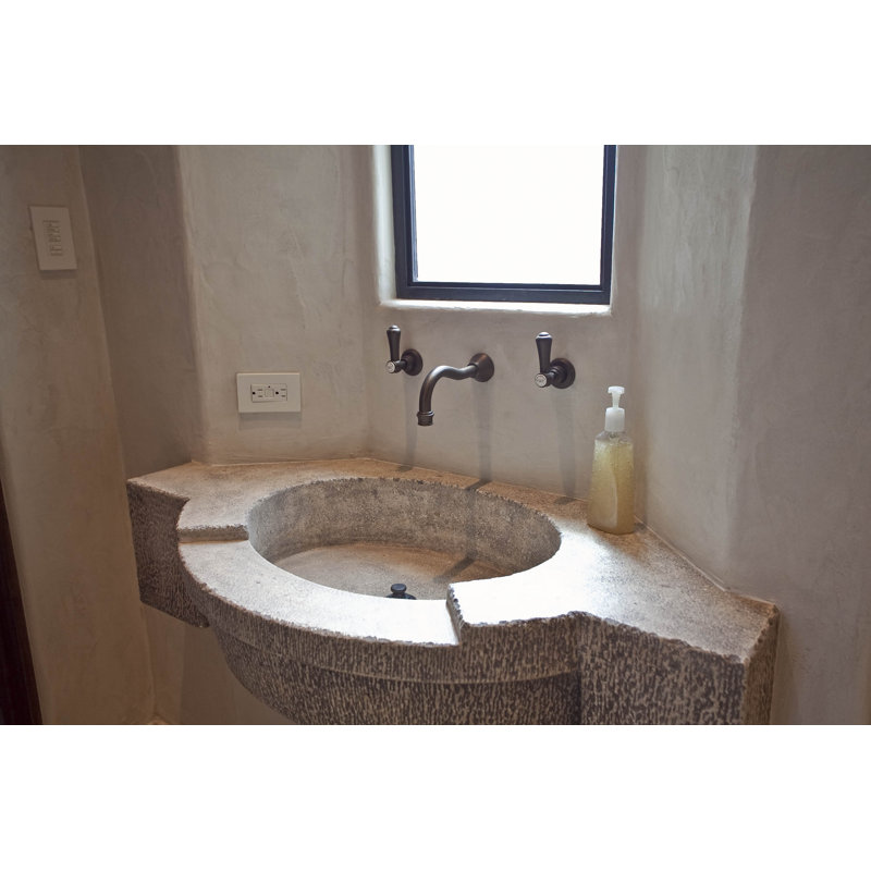Georgian Era Wall Mounted Bathroom Faucet, English Gold