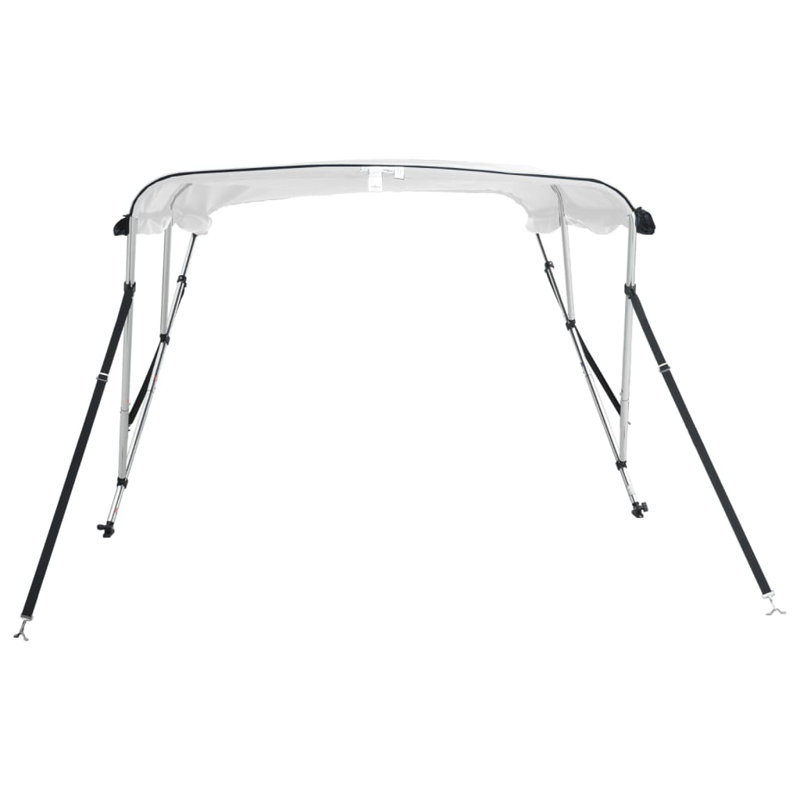 Vidaxl 3-Bow Bimini Top With Sidewalls, White, 53.9" H x 72" W x 67.5" D 