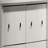 57"W White 6-Drawer Dresser With Black Handles-1350477307