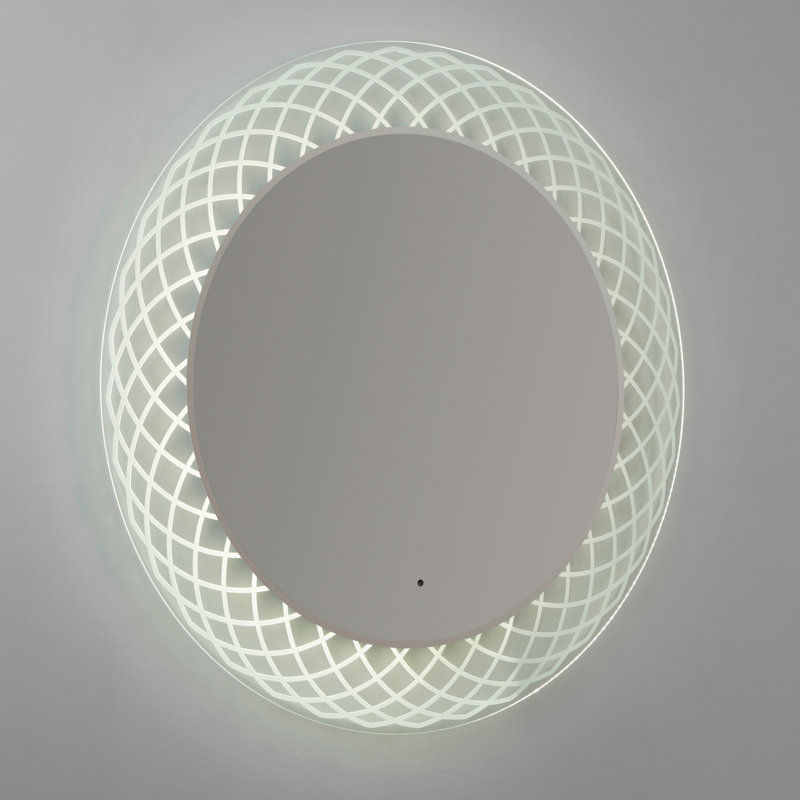 Perla Glass Round LED Mirror, 36" x 36"