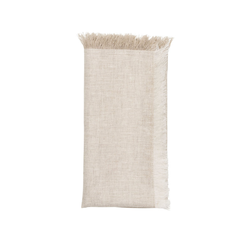 Chambray Fringe Napkin, Natural