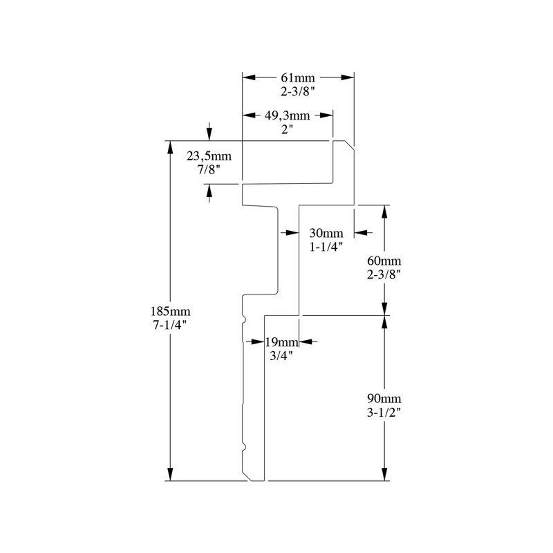 Primed White Polyurethane Crown Moulding 78" Length