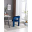 Ensemble de 2 fauteuils d'appoint / de salle à manger / de chaise de bar en tissu de velours de conception contemporaine (velours bleu marine)-1096403910-1096403930-1096403948