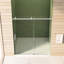 Cabine de douche coulissante de 142 à 152 cm de large x 178 cm de hauteur, en verre trempé de 8 mm d'épaisseur, revêtement facile à nettoyer et amortisseur pour une ouverture silencieuse, conception étanche, finition nickel brossé