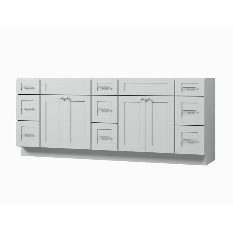84 Base de meuble-lavabo double 84 seulement, Gris