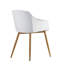 Tristen Plastic Dining Chair - Faux Leather Padded Cushions and Solid Wooden Legs - Armchair for Dining Room Kitchen Living Room-2145772444-2075042825