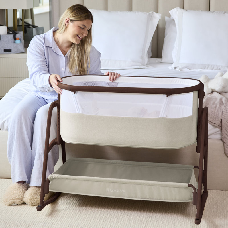 Bubba&Me Luxe Bedside Crib – Stone, Stone