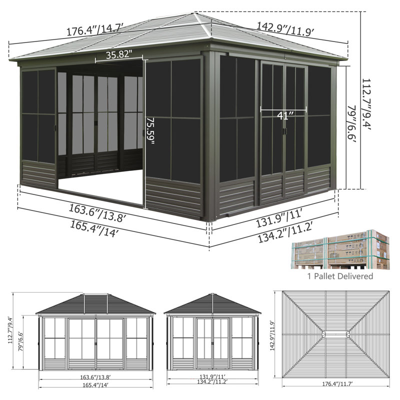 14,5 pi L 12 pi. D Solarium
