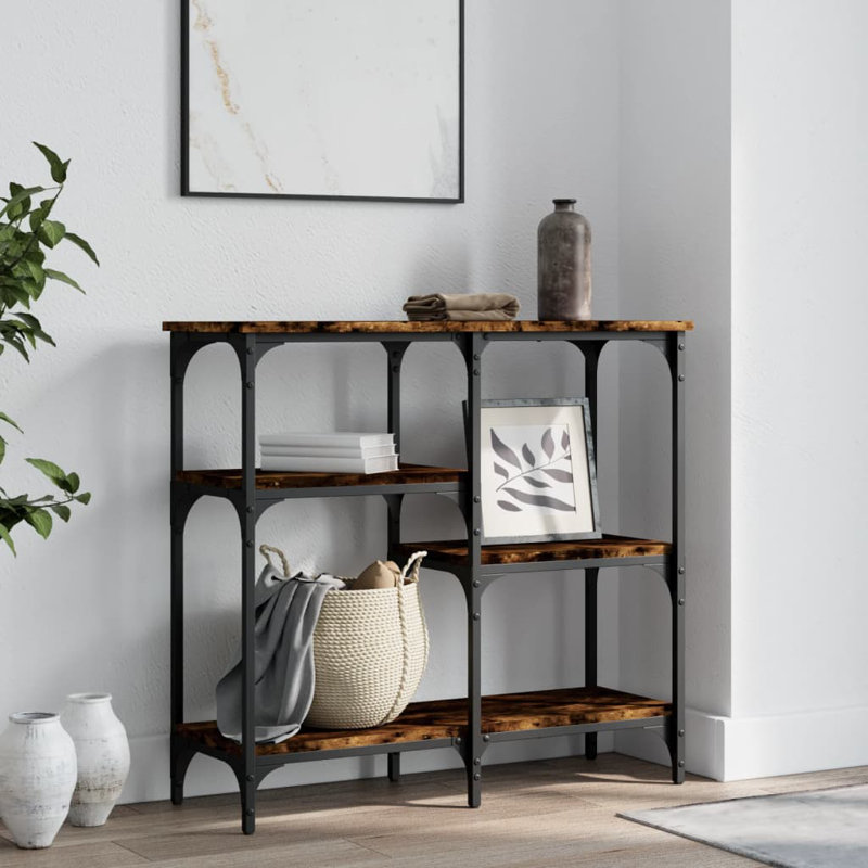 Console Table, 75cm H x 80cm W x 29cm D, Smoked Oak