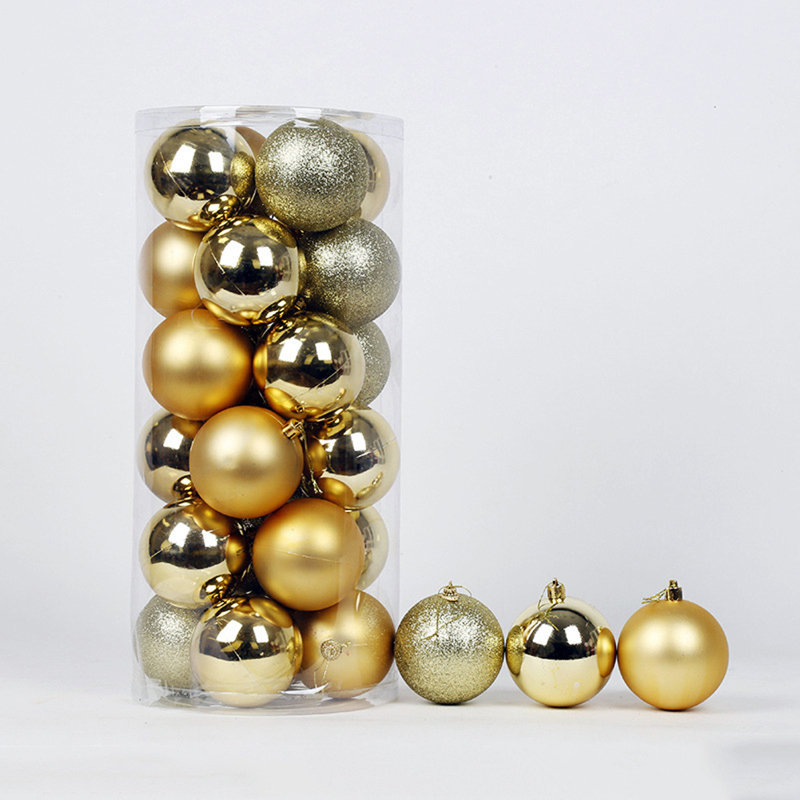 Ornement boule de Noël peint, Jaune