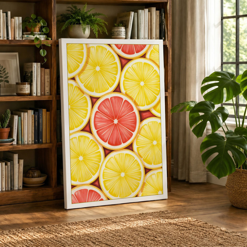 Citrus Abundance Modern - Wrapped Canvas, 30x20 - 76.2 x 50.8 cm, White Border
