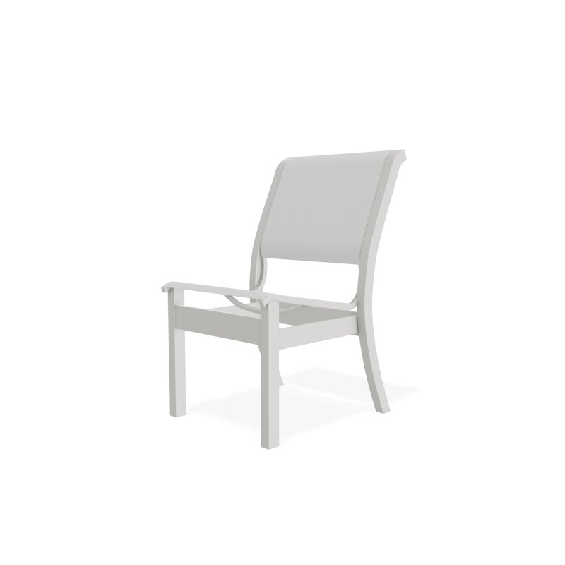 Leeward Outdoor Dining Chair, Snow, White 6D Sunbrella®