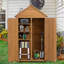 Armoire de rangement extérieure avec tablettes et loquet, armoire d'entrée-965259213