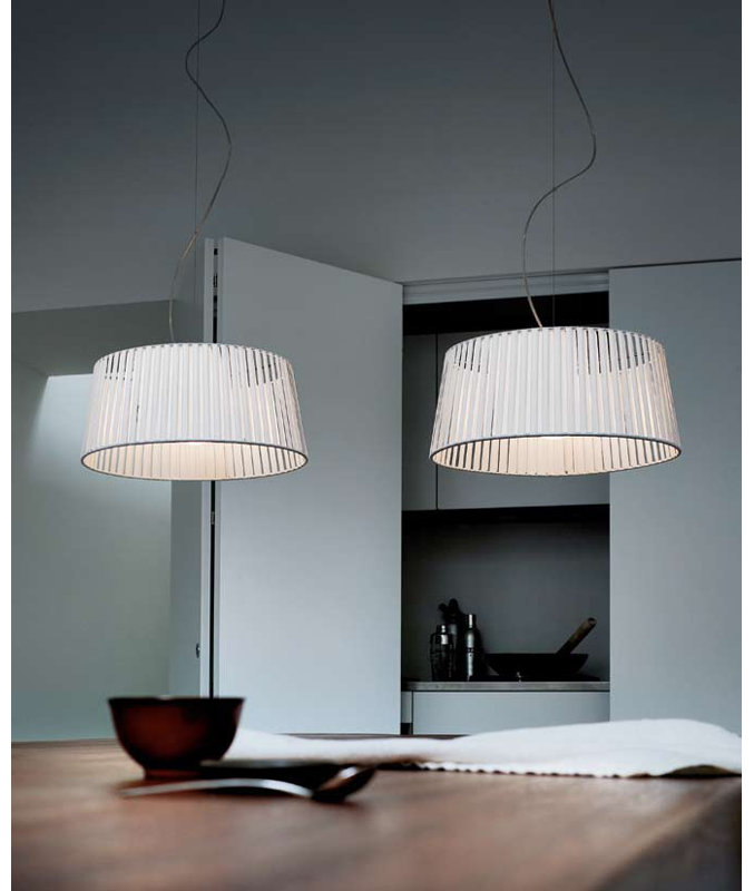 Ribbon 2 - Light Shaded Pendant, White, Matte White
