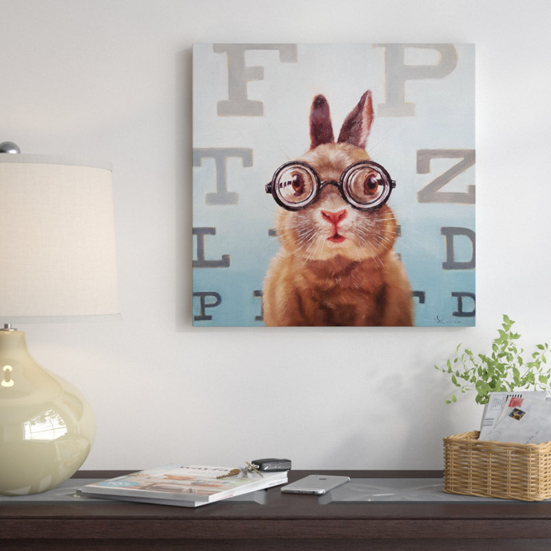 «Four Eyes», art sur toile, H 18 po x l 18 po x P 1,5 po, Toile tendue, Pas de tapis