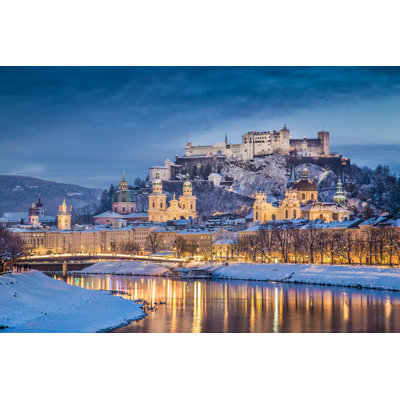 Salzburg In Winter - Wrapped Canvas Print
