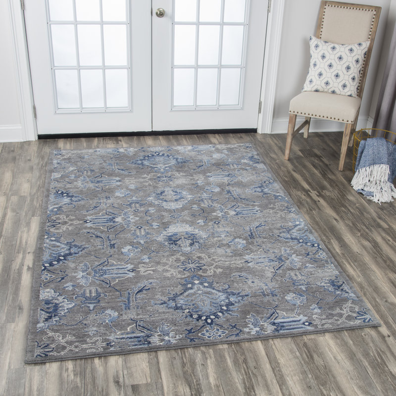 Esmeyer Wool Floral Indoor Rug, Rectangle 5' x 8'