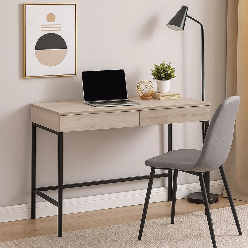 Metal Base Writing Desk