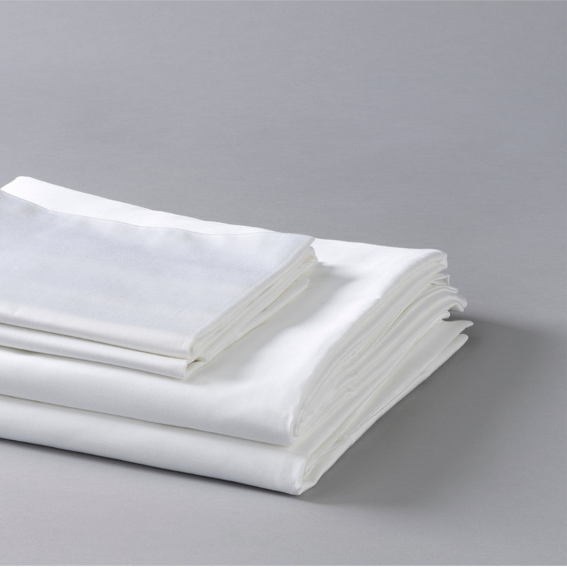 Rayon From Bamboo Cotton Sheets Soft and Smooth, White, Twin Extra Long Sheet Set with 2 Pillowcases