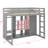 Twin Size Wood Loft Bed With Wardrobe, Shelves And Cabinet-41436627