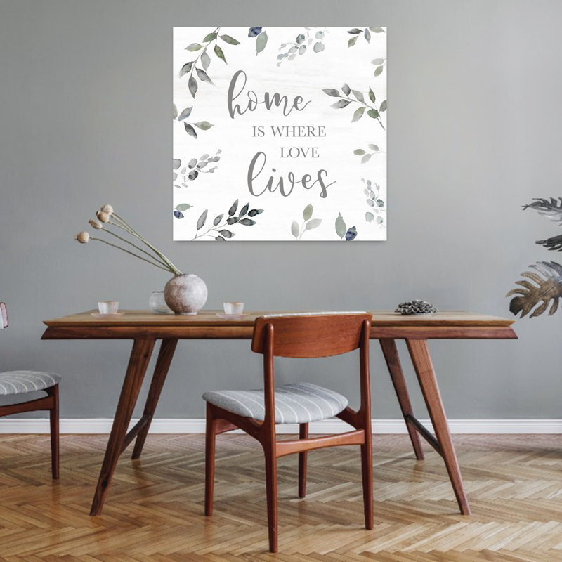 «Love Grows Greenery Minimalist Peaceful Rustic Landscape Nature», art mural, H 32 po x l 32 po