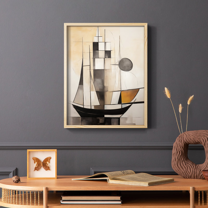 NAUTICAL Series CCCCLXXIX - Impression encadrée de qualité supérieure - Prêt à être accroché - Aucun clou requis