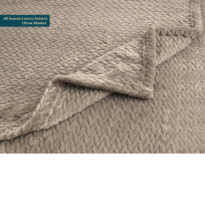 Couverture décorative légère et luxueuse, 50 po x 60 po, Taupe