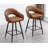 Swivel Bar Stools 27'' Counter Stools Faux Leather Counter Height Bra Stools Chairs for Kitchen Island-47901294