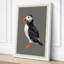 Puffin Profile Botanical - Wrapped Canvas-1531114695-1531114690