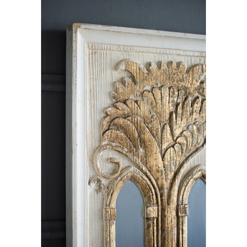Solid And Engineered Wood Curved Wall Mirror
