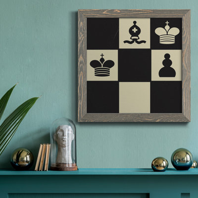 Chess Puzzle II - Toile encadrée de qualité supérieure - prête à être accrochée