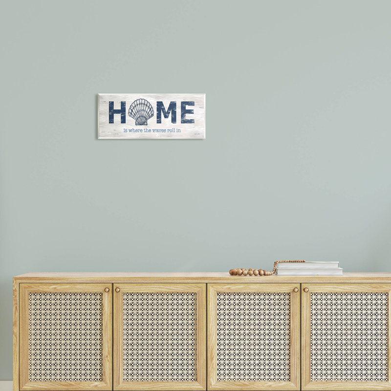 Home Where Waves Roll In Expression, art de la giclée par Annie Lapoint, H 7 po x l 17 po x P 0,5 po, Plaque murale