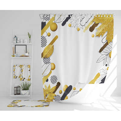 Natyra Polyester Shower Curtain Set