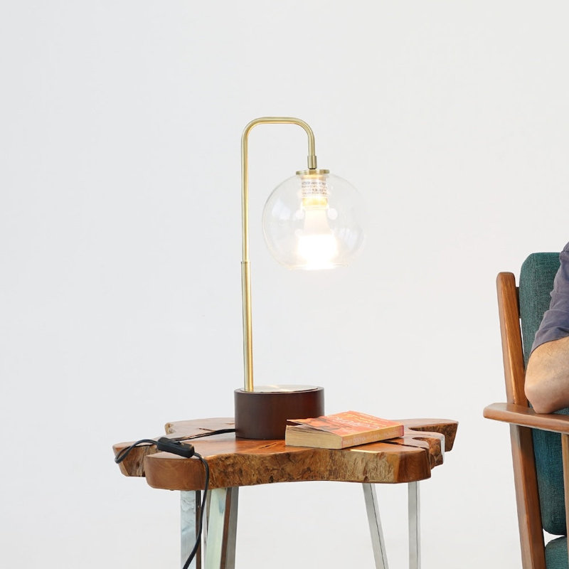 Lampe de table arquée en verre LuxeRay Simple