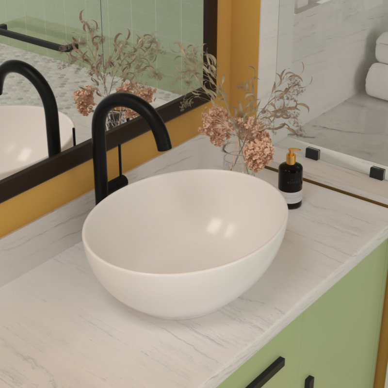 Lavabo de salle de bain vasque ovale en céramique 16X13
