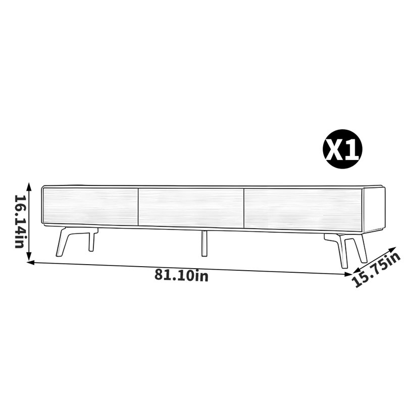 Italian style all solid wood TV stand