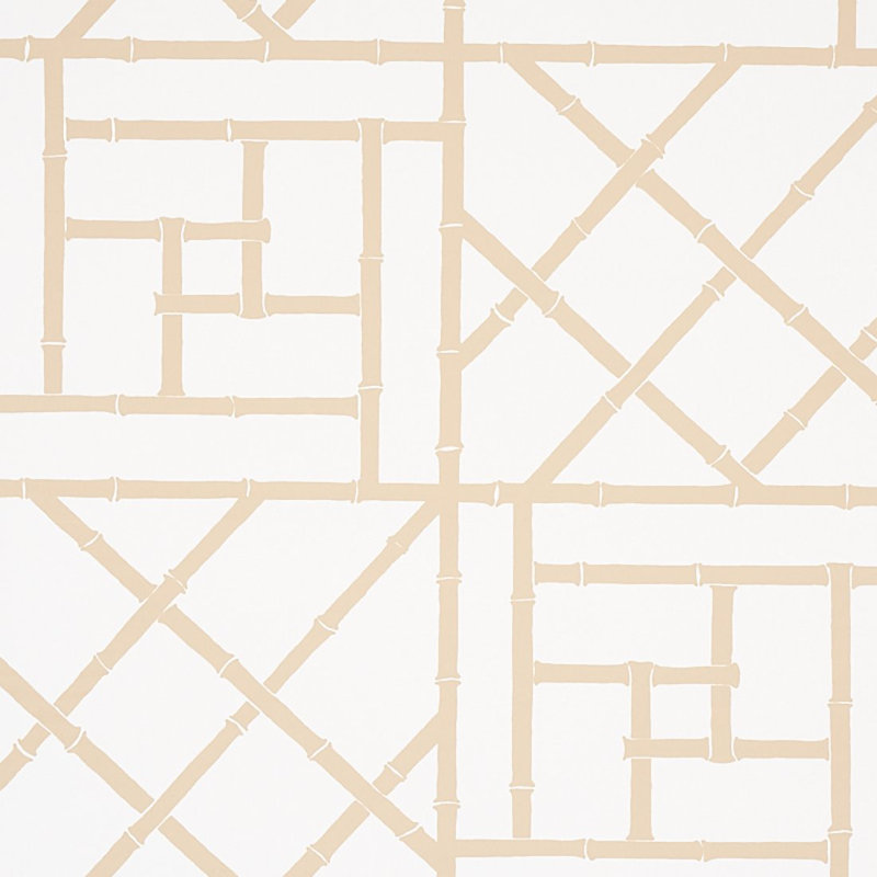 Papier peint treillis Schumacher x Cristina Buckley, Sable
