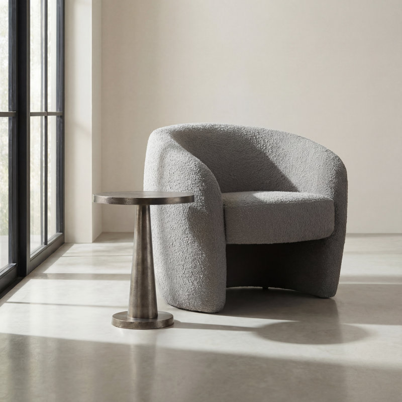 Yancy Barrel Chair, Charcoal