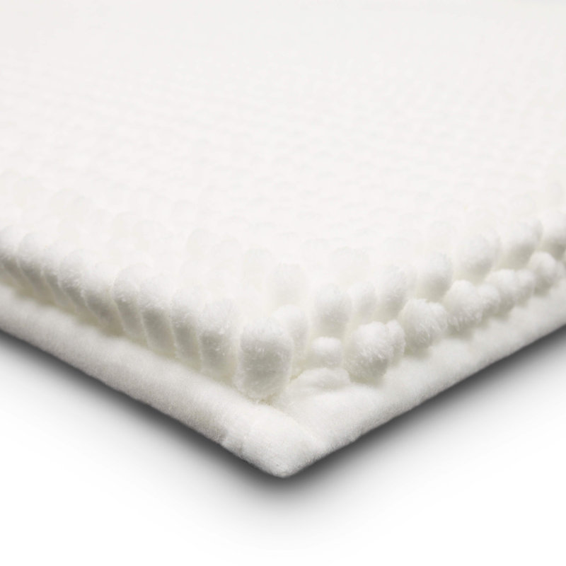 Tapis pour salle de bain Wagnon, L 20 po x L 34 po, Gris froid