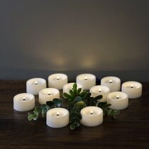 AGPtEK 24pack Cool White Led Tealight Flickering Candles Party