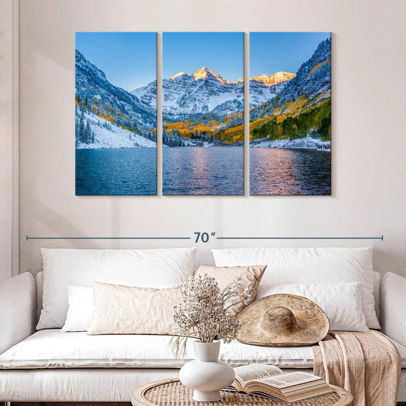 Alvord Sunrise Over Maroon Bells, 32" H x 50" W