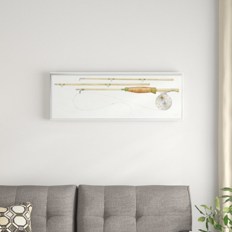 " Gone Fishin XIII " by Elyse DeNeige, 12" H x 36" W, No Mat, Wrapped Canvas