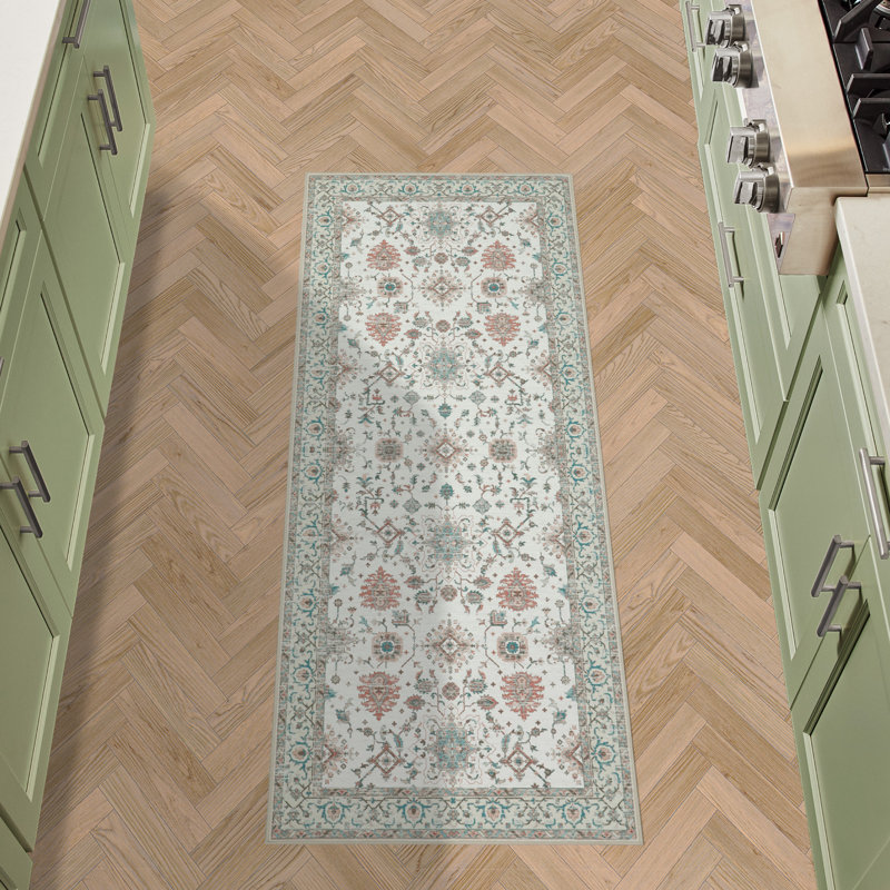 Laura Ashley Aure Machine Washable Imagine Printed Chenille Rugs 1-Piece, Runner 2'2" x 5', Gray