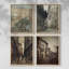 «Vintage Landscape», ensemble de 4 encadrées-776842866-776842863