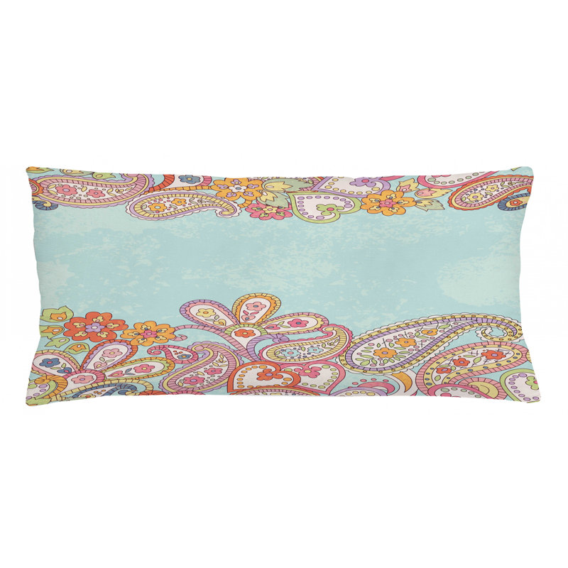 Housse de coussin lombaire motif cachemire intérieur/extérieur, 16 po x 36 po