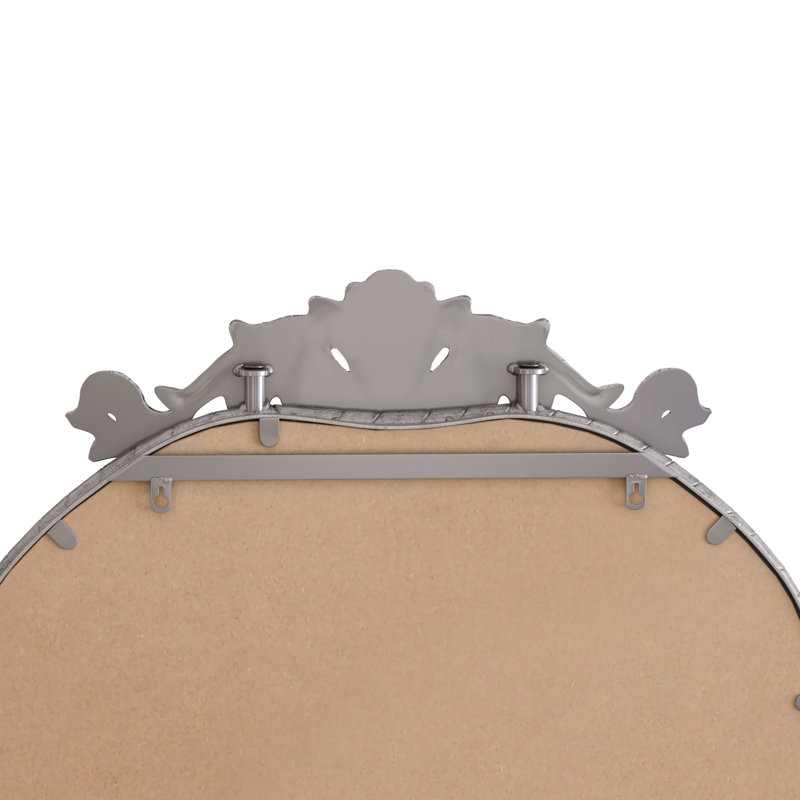 Miroir arqué 58 po x 24 po, Argent antique