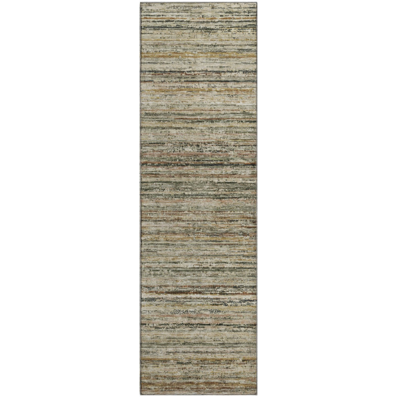 Premium Machine Washable Barry AMF1239 Stripes Rug, Runner 2'3" x 7'6"