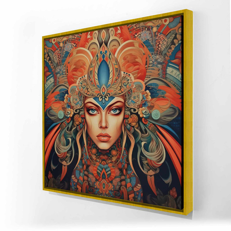 Ancienne déesse, art figuratif encadré sur toile
